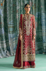 Elegant Maroon Kameez Trouser Dupatta Pakistani Wedding Dress