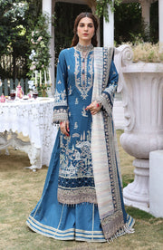 Elegant Navy Blue Embroidered Pakistani Salwar Kameez Party Wear Suit