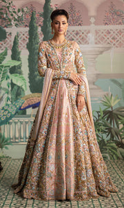 Elegant Pakistani Bridal Dress in Embellished Pink Gown Style