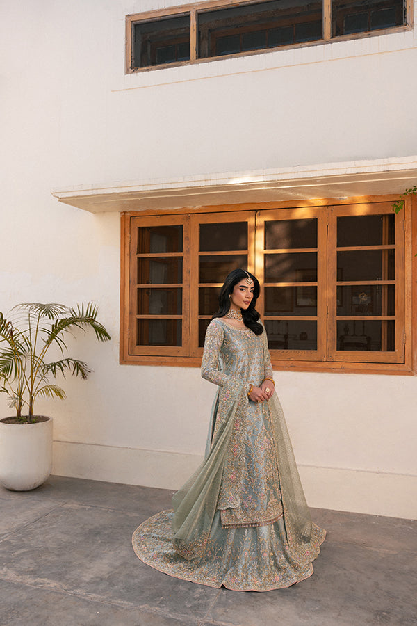 Elegant Pakistani Bridal Dress in Farshi Lehenga Kameez Style