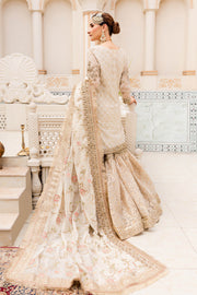 Elegant Pakistani Bridal Dress in Kameez and Gharara Style