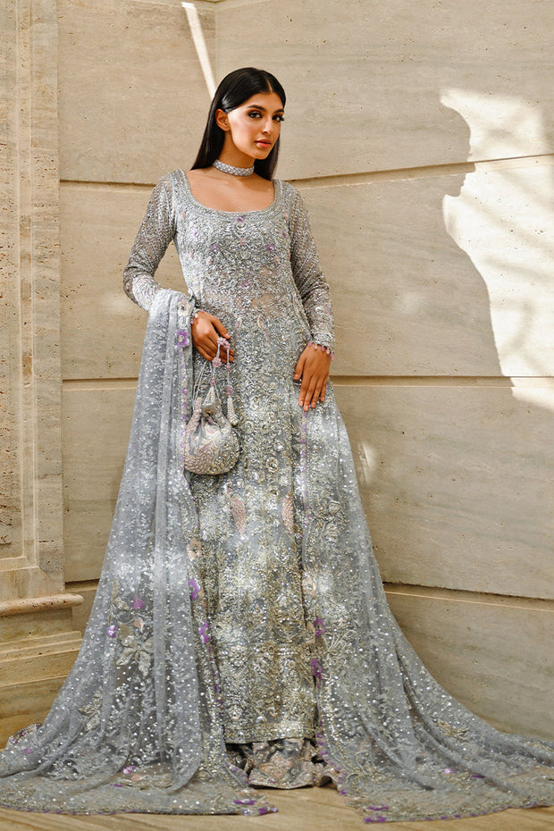 Elegant Pakistani Bridal Dress in Lehenga Dupatta Gown Style