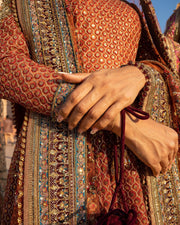 Elegant Pakistani Bridal Dress in Traditional Pishwas Style