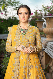 Elegant Pakistani Bridal Lehenga and Net Angrakha Frock Dress