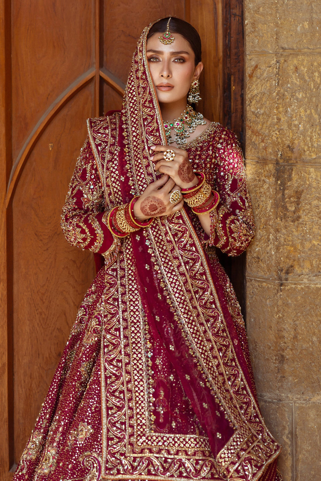 Exquisite Plum Pakistani Bridal Lehenga for Weddings