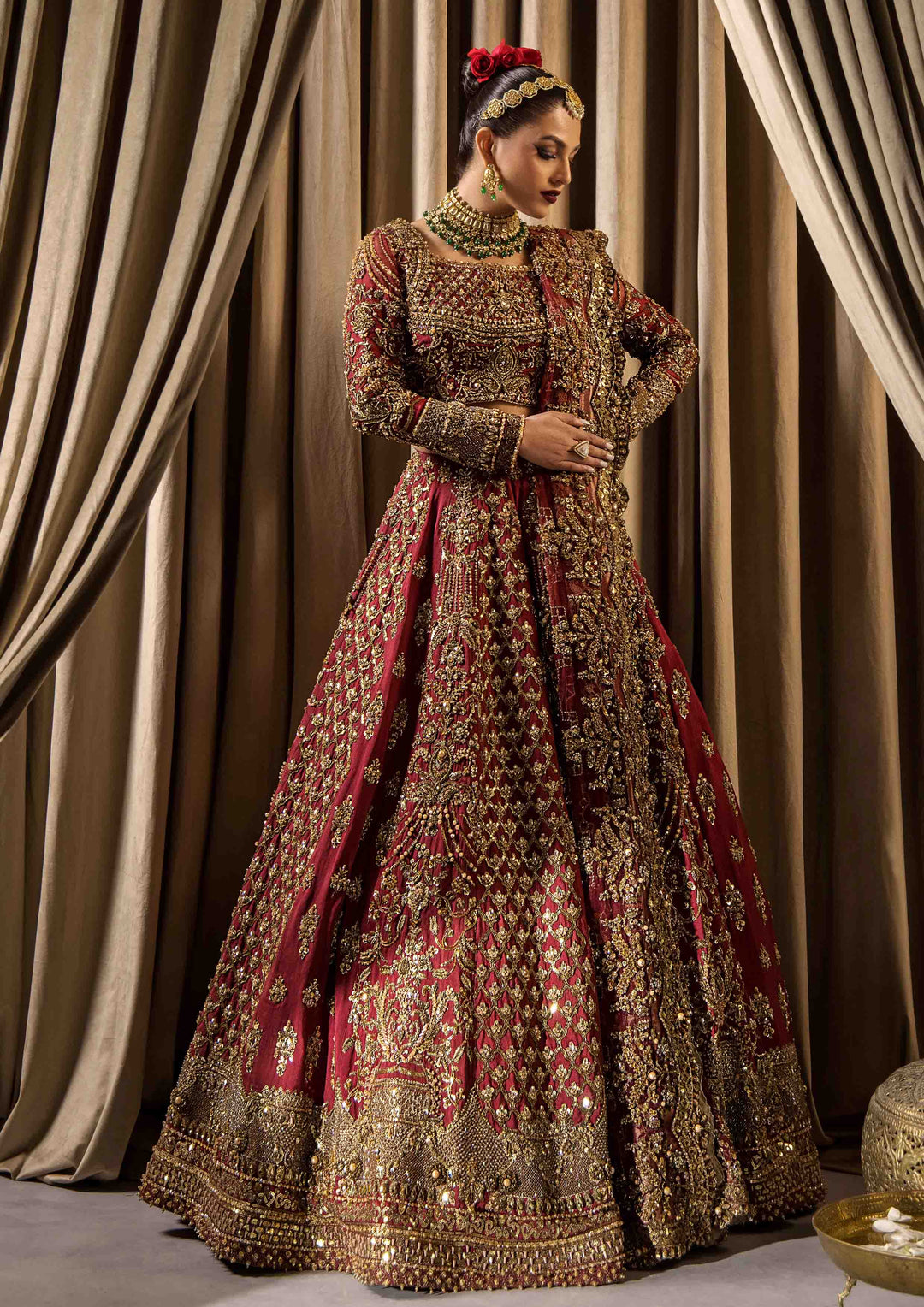 Elegant Pakistani Bridal Lehenga Choli for Weddings