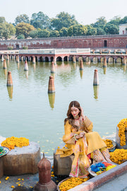 Elegant Pakistani Wedding Dress in Frock and Trouser Style