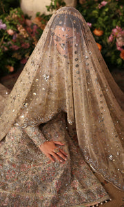 Elegant Pakistani Wedding Dress in Kameez Trouser Dupatta Style