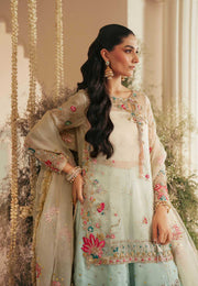 Elegant Pakistani Wedding Dress in Kameez and Gharara Style
