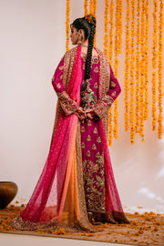 Elegant Pakistani Wedding Dress in Long Kameez Style