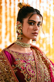 Elegant Pakistani Wedding Dress in Long Kameez Style