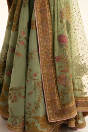 Elegant Pakistani Wedding Dress in Open Anarkali Lehenga Style