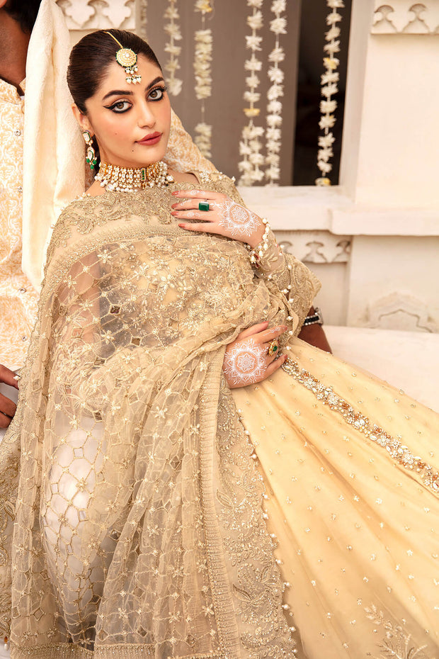 Elegant Pakistani Wedding Dress in Traditional Pishwas Style