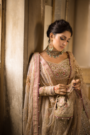 Elegant Pishwas Frock Style Pakistani Bridal Dress for Wedding