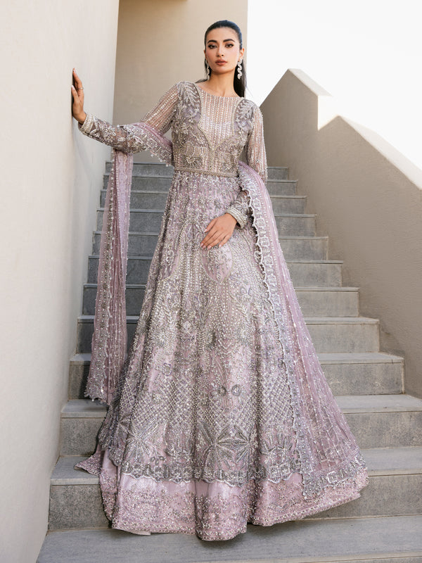 Lavender Pishwas and Lehenga - Premium Pakistani Bridal Dresses