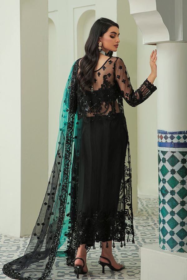 Elegant Premium Embroidered Pakistani Salwar Kameez in Black