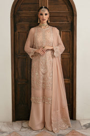 Elegant Rose Pink Embroidered Pakistani Party Wear Kameez Trousers