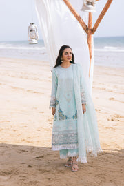 Elegant Sky Blue Embroidered Pakistani Salwar Kameez with Dupatta