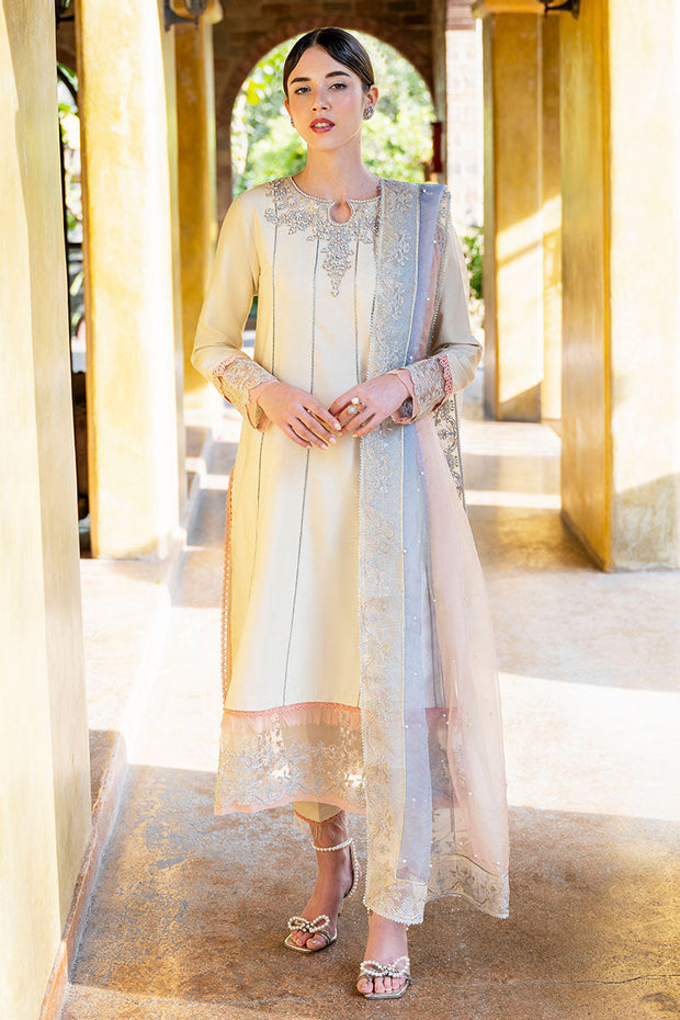 Elegant Yellow Handmade Work Salwar Kameez with Dupatta Nameera