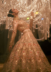 Elegant Pakistani Bridal Dress in Lehenga Choli Dupatta Style