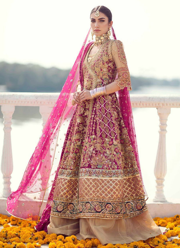 Elegant Pakistani Bridal Lehenga in Pink Colors Wears For Bridal