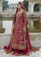 Elegant Pakistani Bridal Maroon Lehenga for Wedding