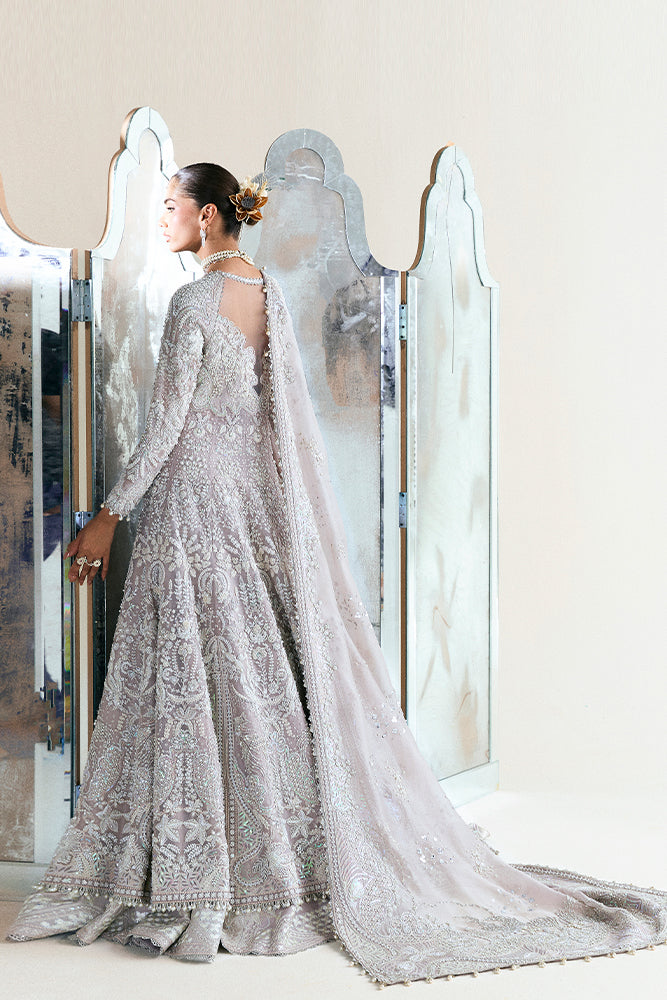 Elegant Pakistani Bridal Outfit in Silk Lehenga Kameez Style