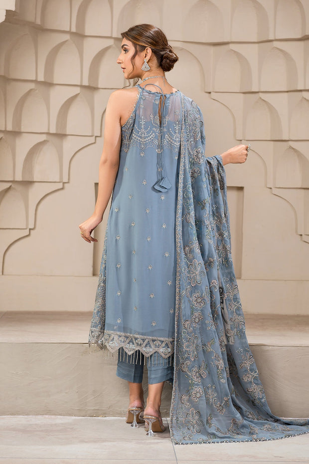 Embellished Blue Kameez Salwar Pakistani Eid Dress
