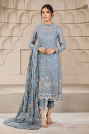 Embellished Blue Kameez Salwar Pakistani Eid Dresses 2023