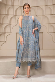 Embellished Blue Kameez Salwar Pakistani Eid Dresses