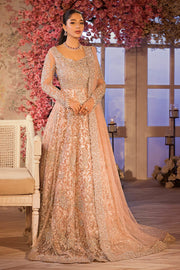 Embellished Blush Pink Lehenga Gown Pakistani Bridal Dresses