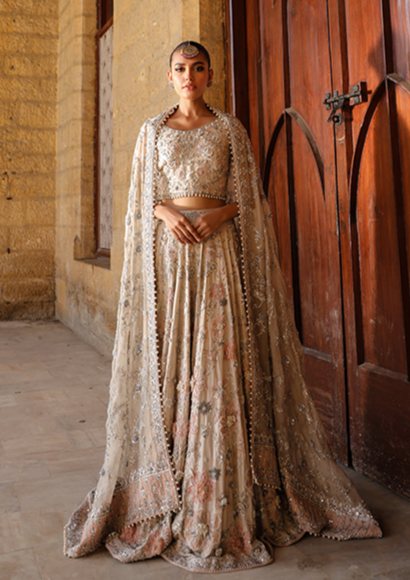Embellished Bridal Lehenga Choli Dupatta Wedding Dress