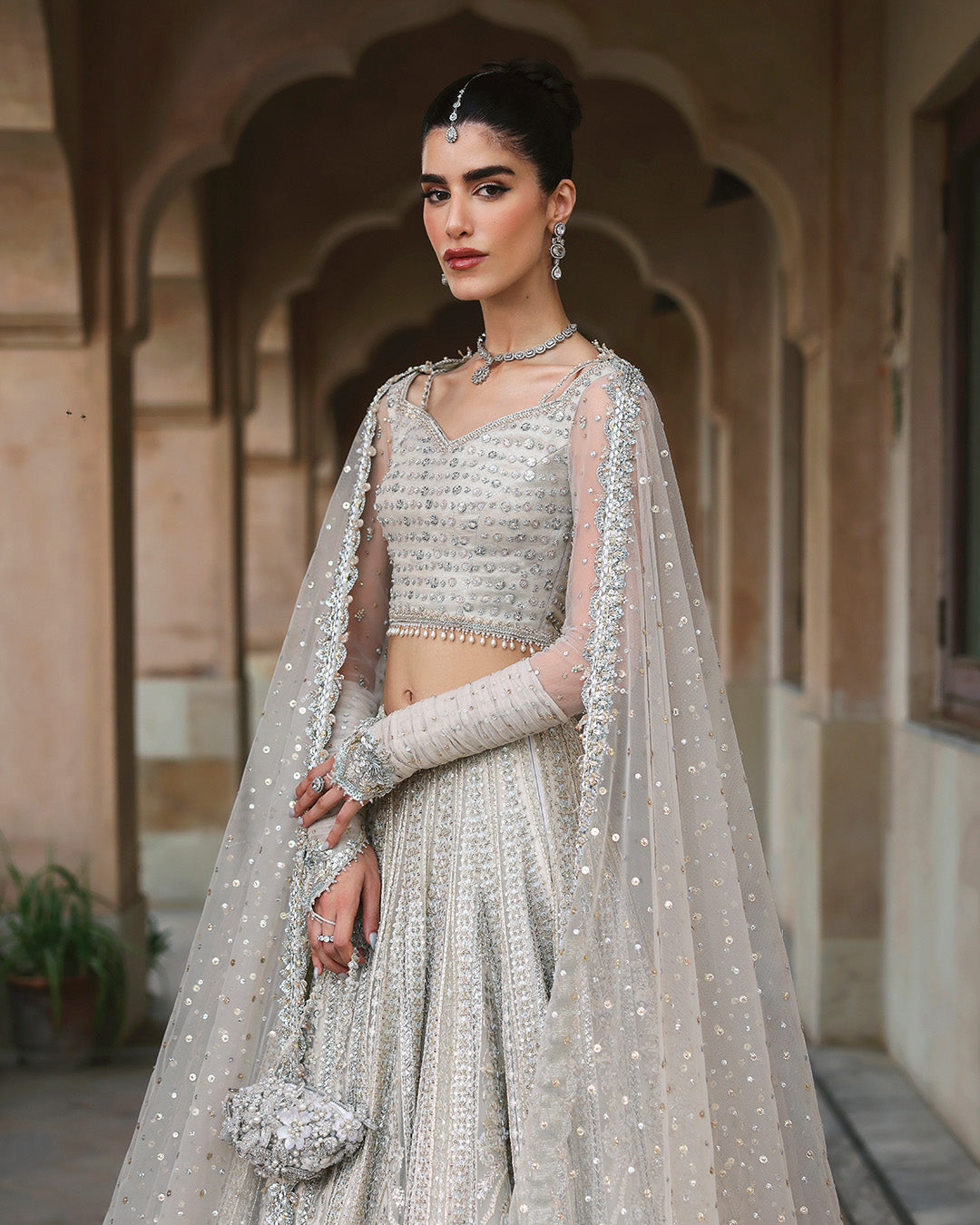 Embellished Bridal Lehenga Choli Dupatta for Wedding Online