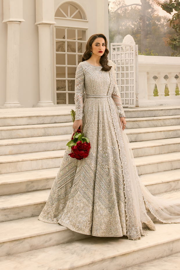 Embellished Bridal Maxi Style Pakistani Wedding Dress Online