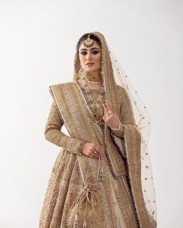 Embellished Golden Lehenga Choli with Dupatta Dress Online