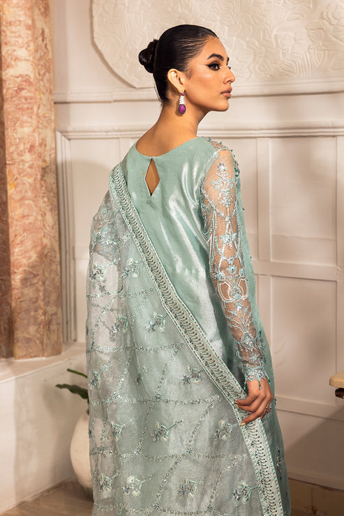 Embellished Kameez Trouser Blue Pakistani Party Dress