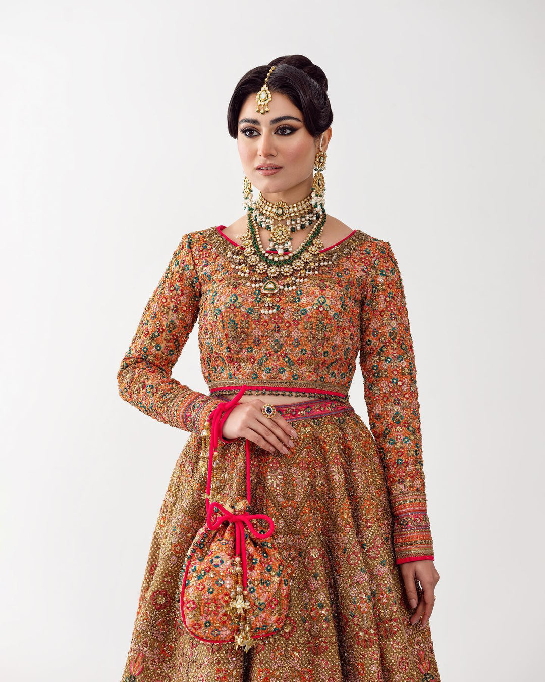 Embellished Lehenga Choli Dupatta for Wedding