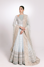 Embellished Pakistani Bridal Dress in Pishwas Froxk Style