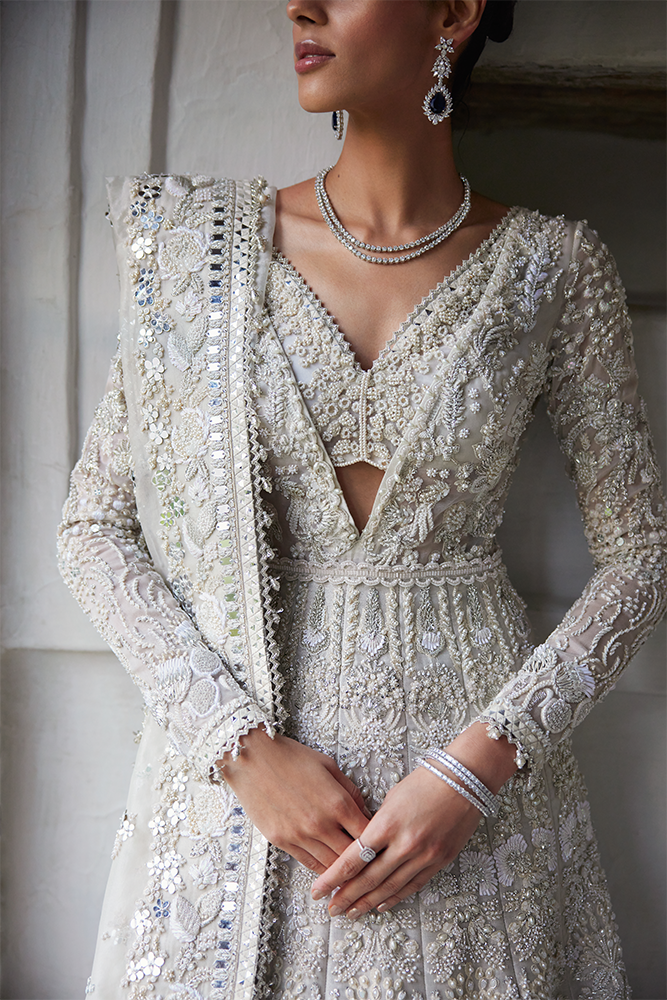 Embellished Pakistani Bridal Dress in Royal Gown Style