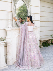 Embellished Pakistani Bridal Gown and Dupatta Dress Online
