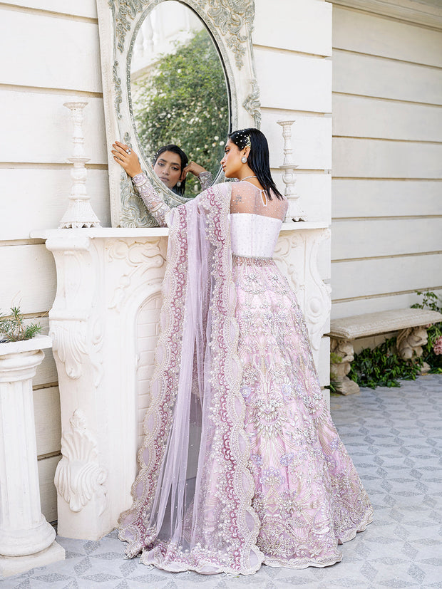 Embellished Pakistani Bridal Gown and Dupatta Dress Online