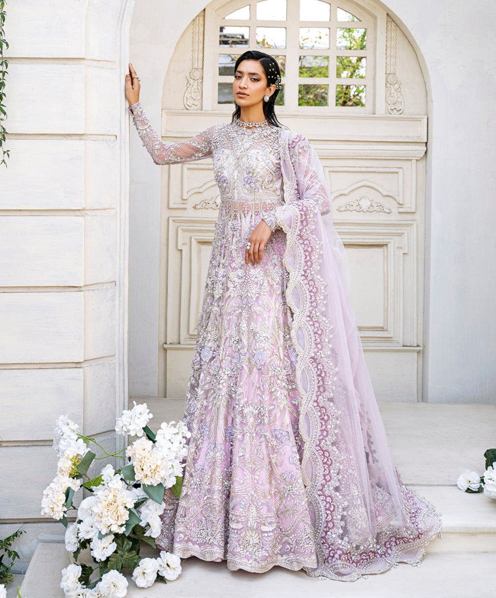 Embellished Pakistani bridal gown and dupatta dress