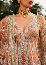 Pakistani Wedding Dress in Open Gown Lehenga Style