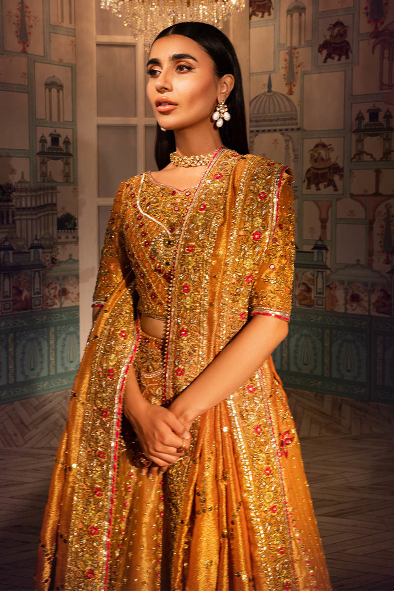 Embellished Yellow Lehenga Choli 