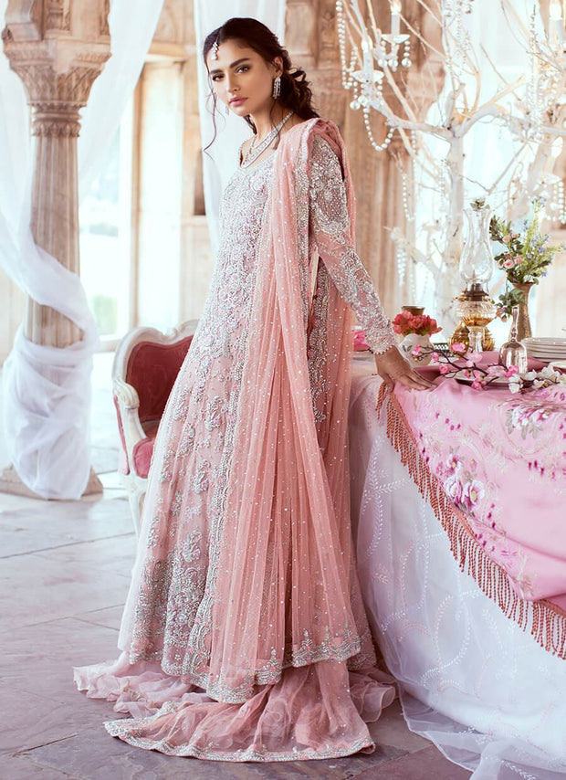 Embellished Blush Petunia Lehenga Gown Pakistani Bridal Dresses