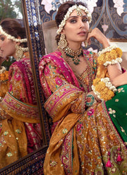 Embellished Kalidaar Rangeen Pakistani Bridal Lehenga
