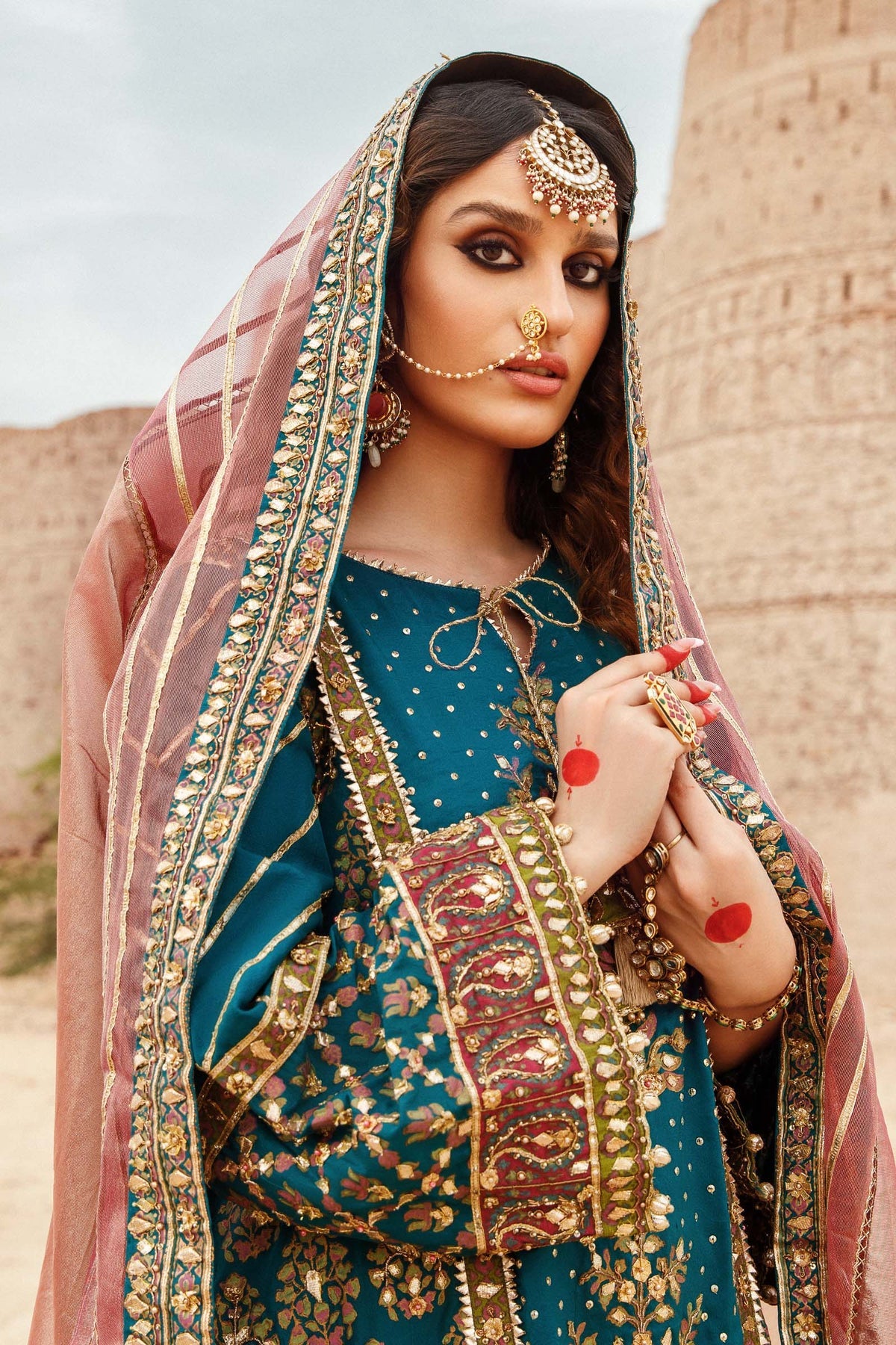 Embroidered Blue Salwar Kameez Pakistani Party Dresses Nameera by Farooq