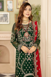 Embroidered Green Pakistani Salwar Kameez and Dupatta Dress
