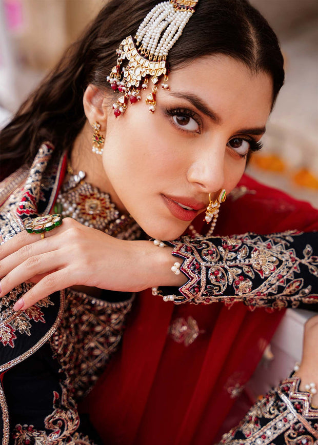 Embroidered Kameez Trouser Style Pakistani Black Dress Online