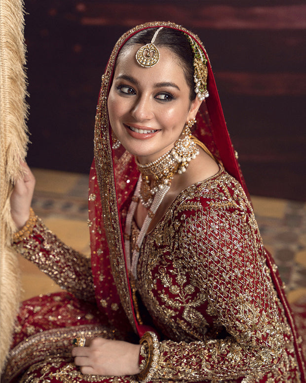 Embroidered Pakistani Bridal Lehenga in Farshi Gharara Style in USA